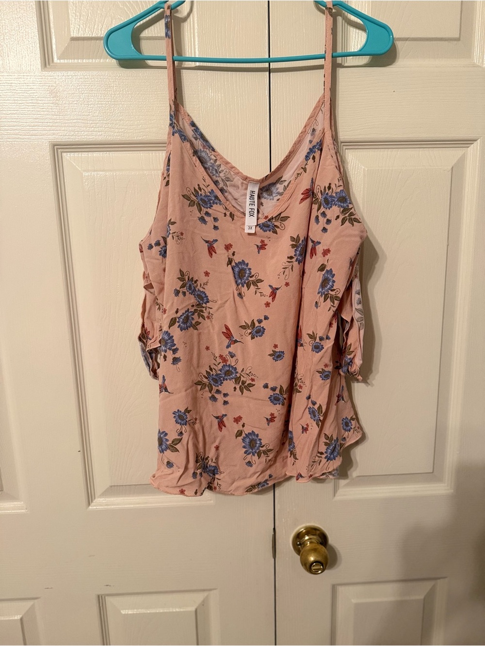 Angie Dusty Pink Floral Cold-Shoulder Cami